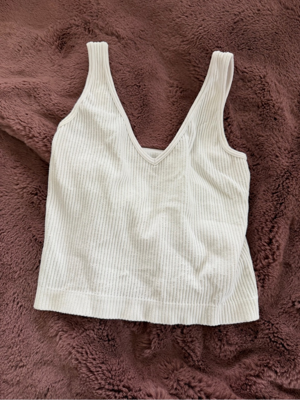 Intimately by Free People Ribbed V-Neck Tank Top - White